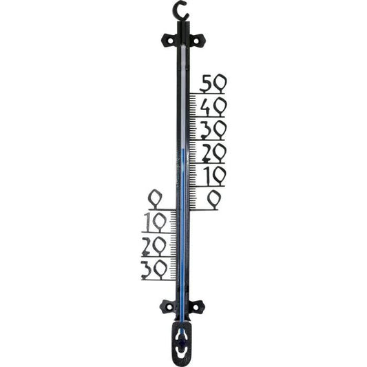 Hendrik Jan - Buitenthermometer - Kunststof zwart 26 cm